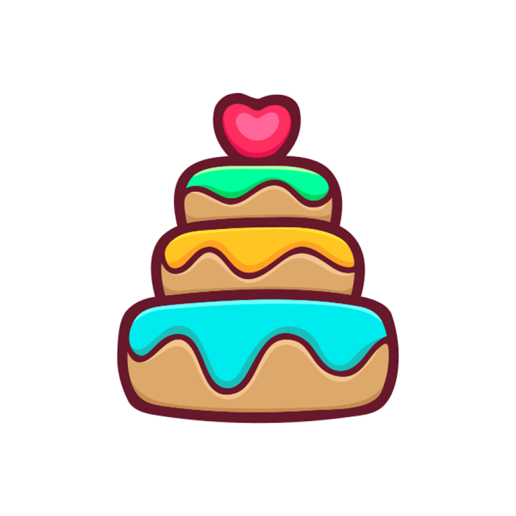 a cake with a heart on top