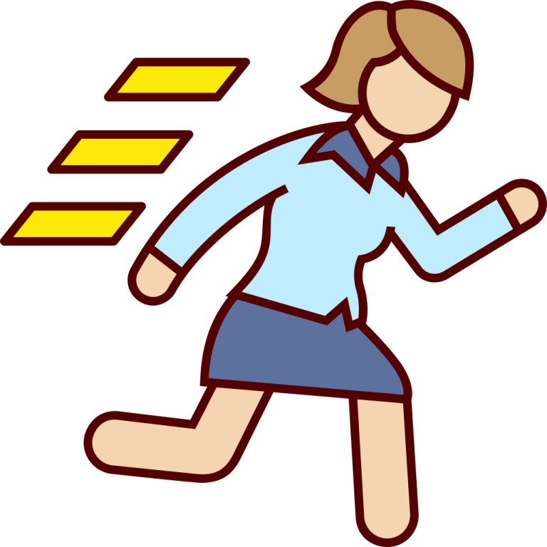 a woman running