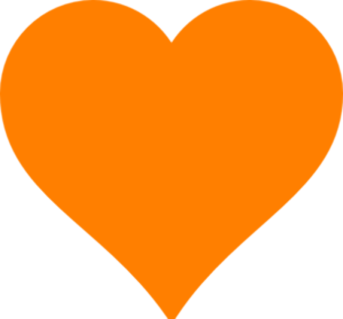 an orange heart