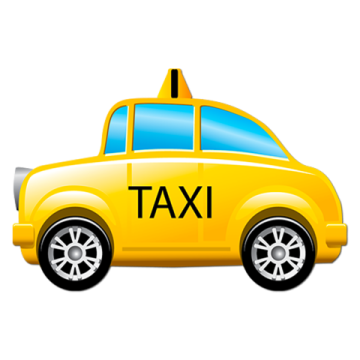 a yellow taxi car with the word taxi on it