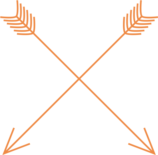 a pair of arrows on a white background