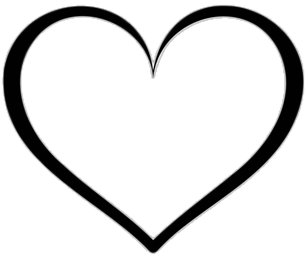 a black and white heart