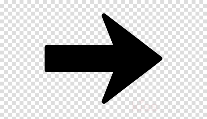 a black arrow icon on a transparent background