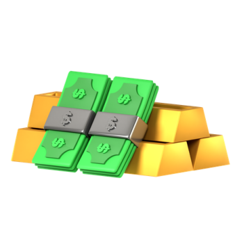 a pile of gold and silver bars