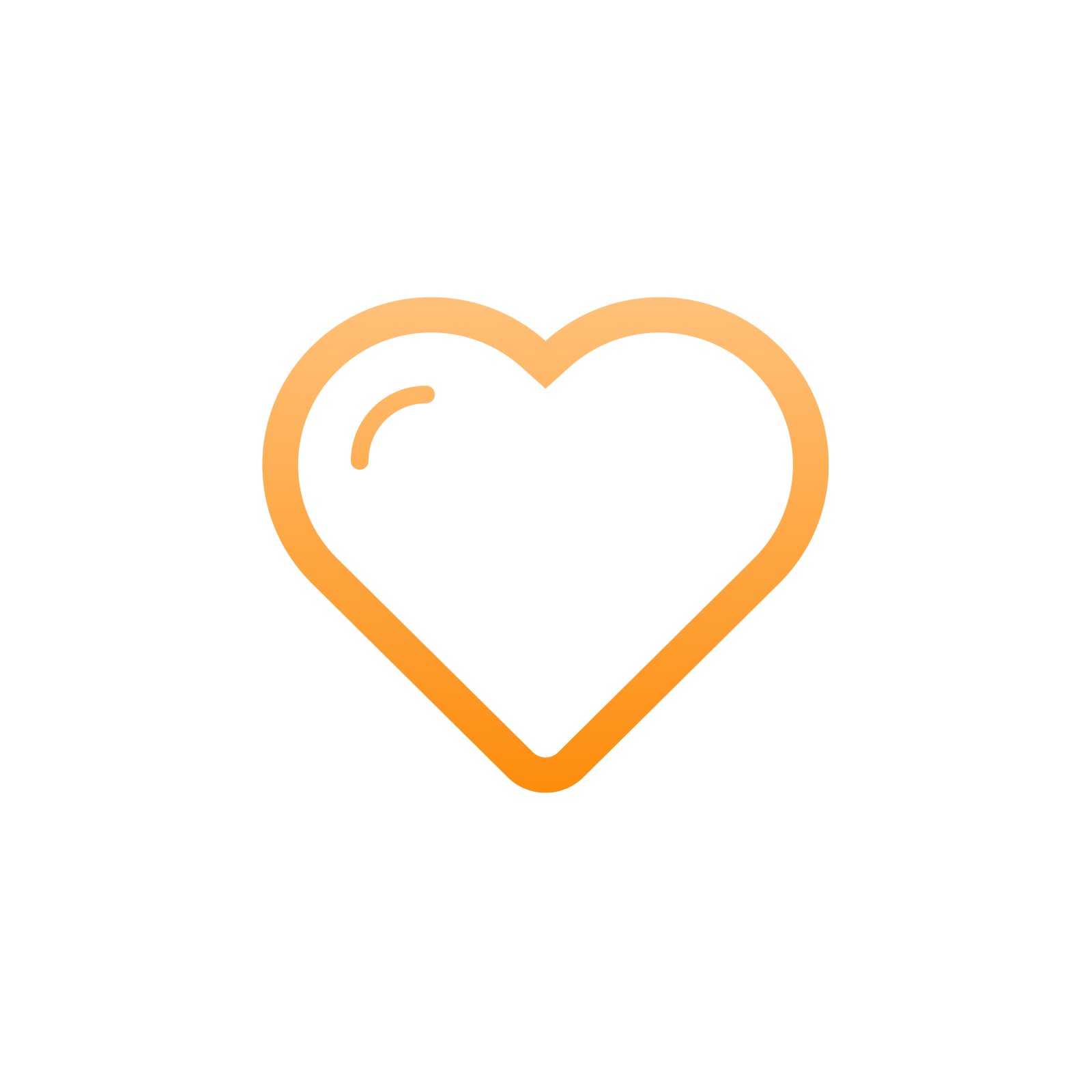 a heart icon on a white background