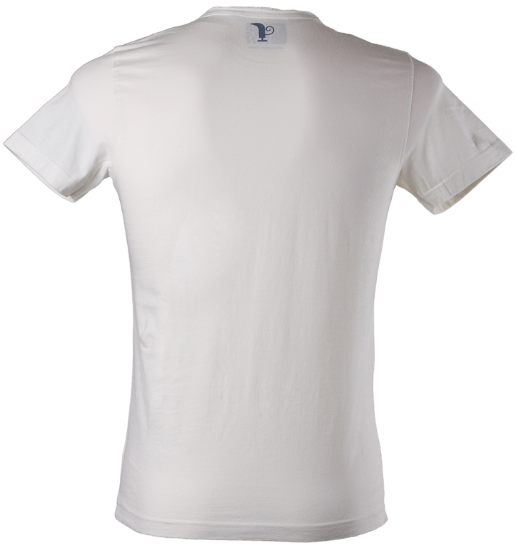 a white t - shirt with a logo on the front