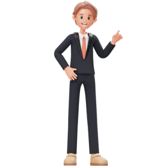 a 3d man wearing a suit and tie