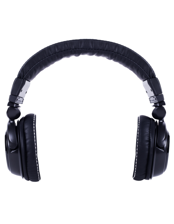 a pair of headphones on a white background