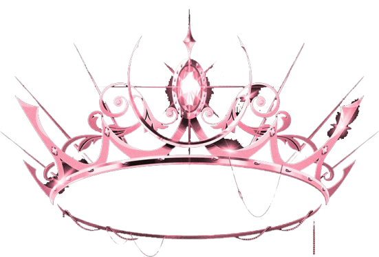 a pink crown on a white background
