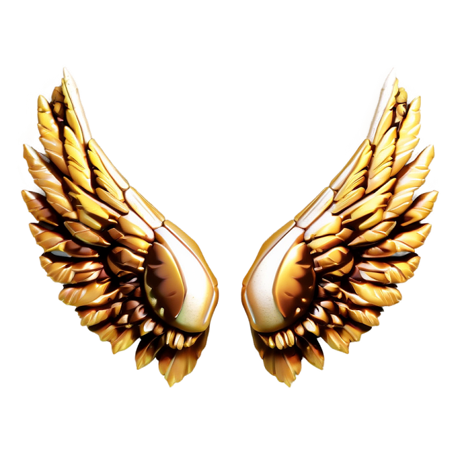 a pair of wings on a white background