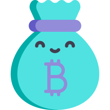 a money bag with the letter b on it