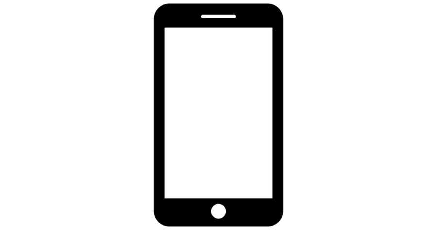 a black and white icon of an iphone