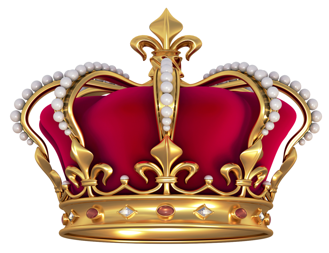 a gold crown with pearls and pearls