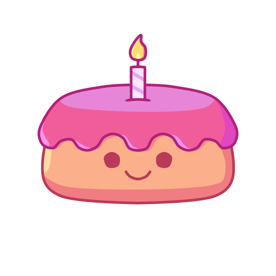 a birthday cake with a candle on top