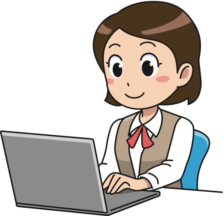 a woman working on her laptop