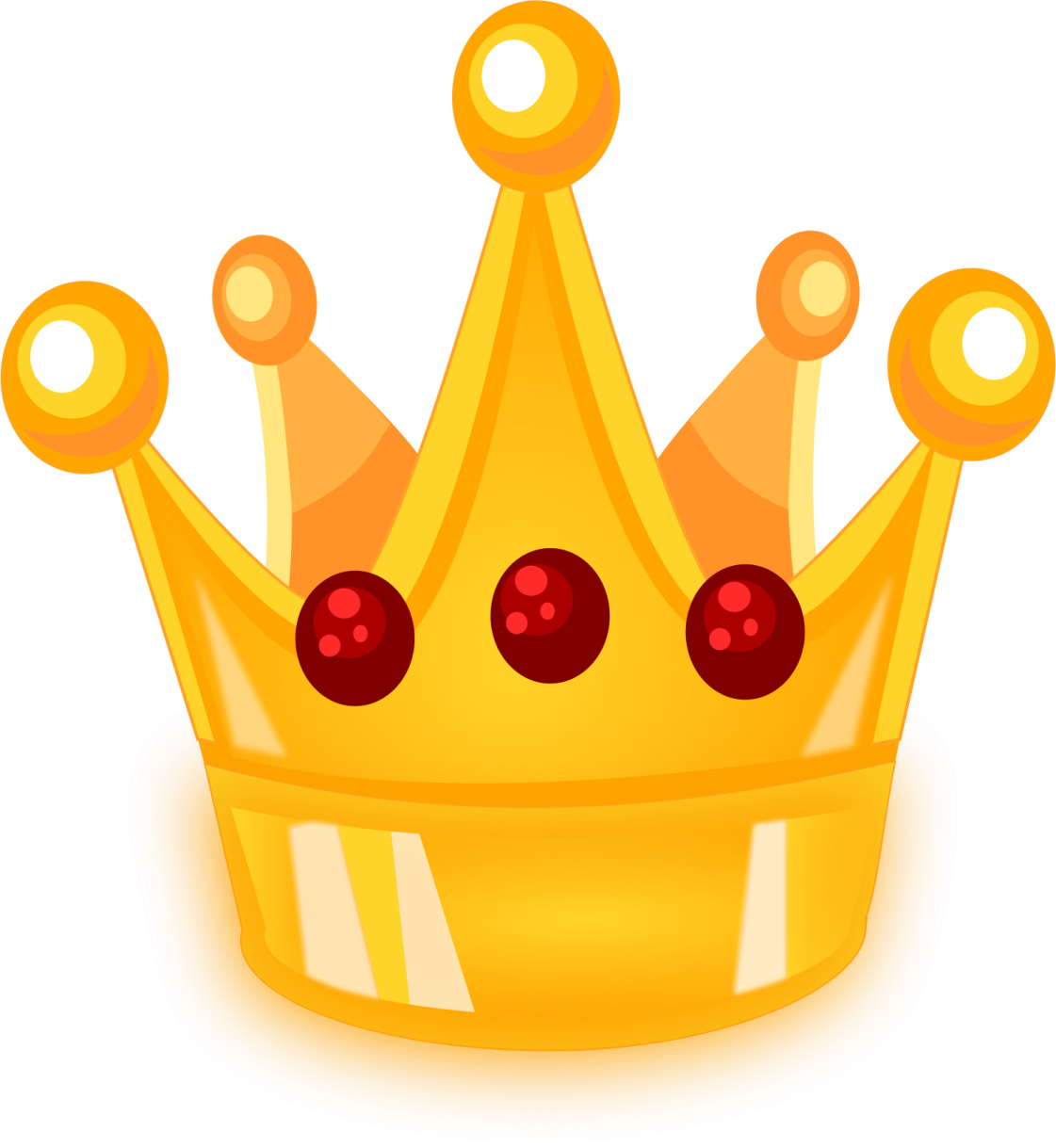 a yellow crown with red berries on it