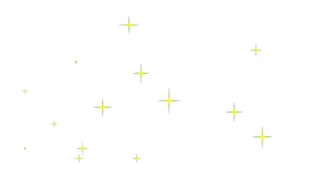 a white background with yellow and green stars