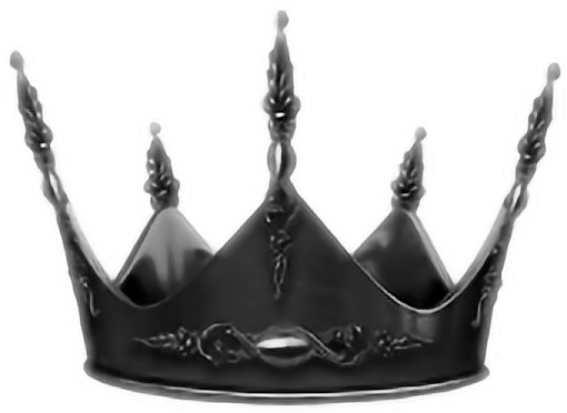 a black crown on a white background