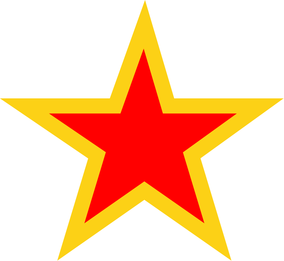 a red star on a white background
