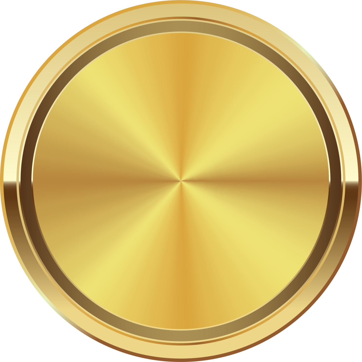 a gold medal on a white background