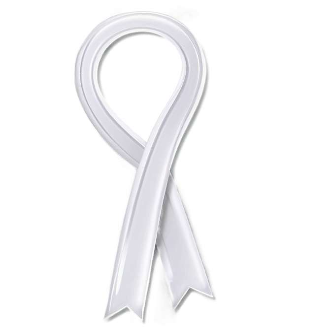 a white awareness ribbon