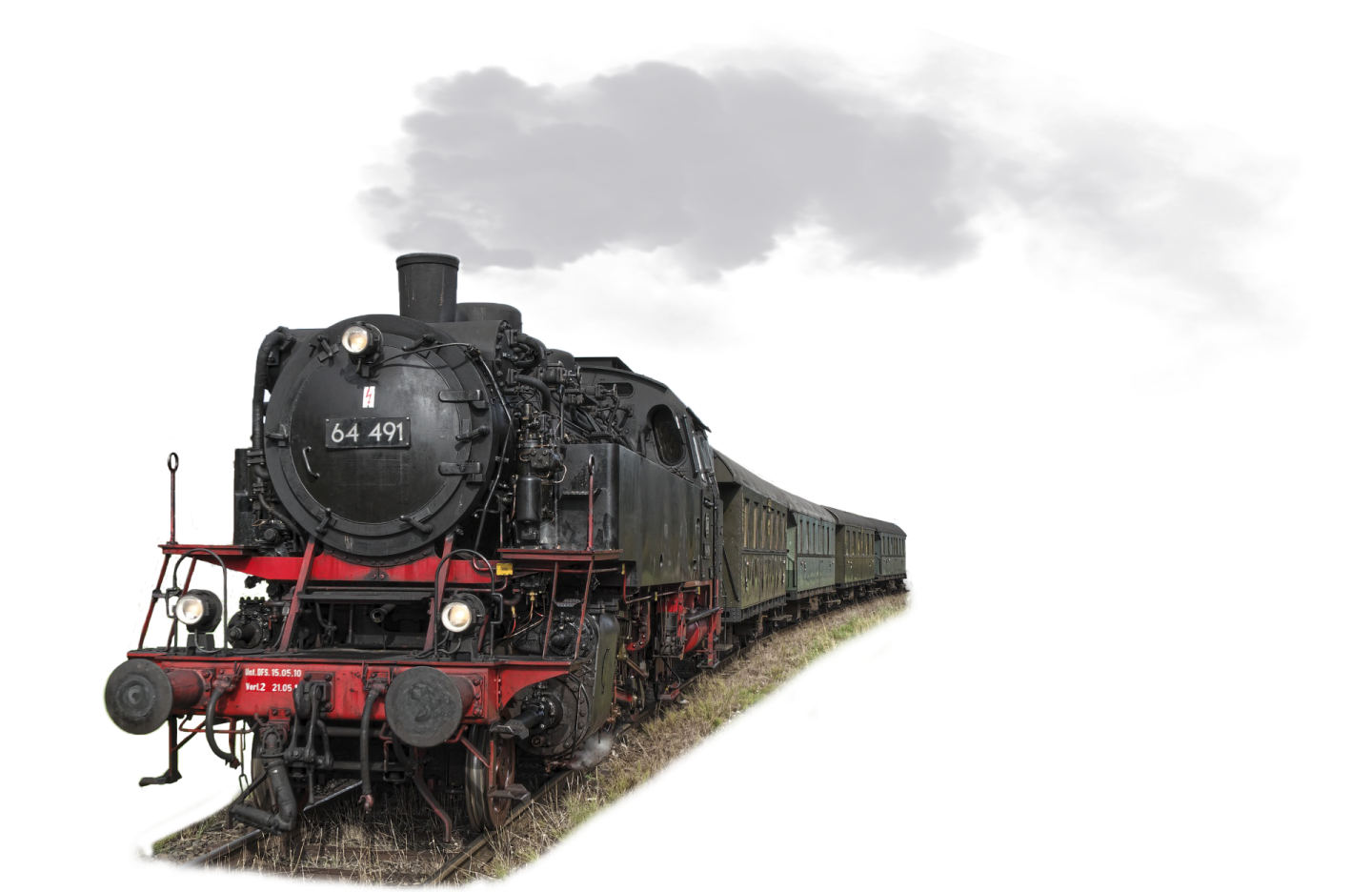 a black and red train engine