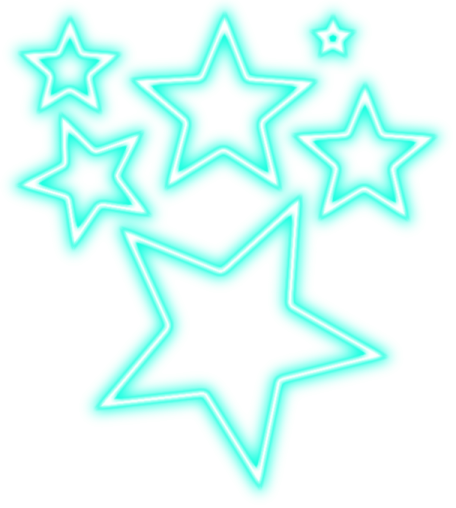a group of stars on white background