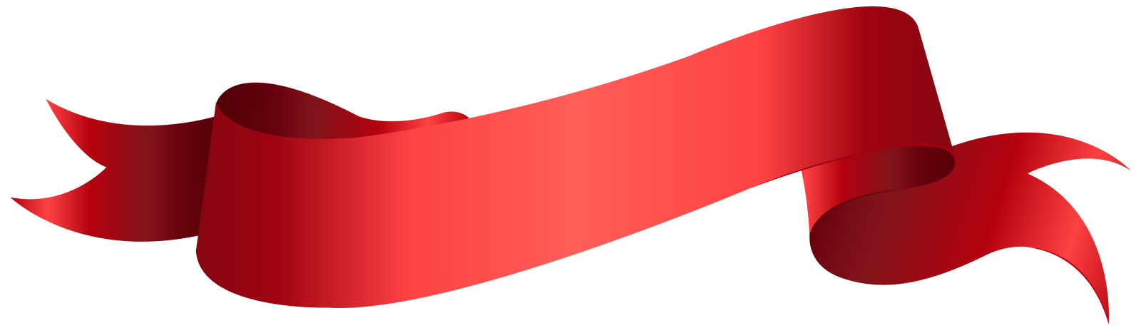 a red ribbon on white background