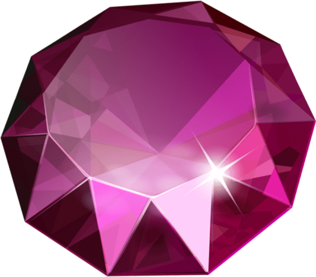 a pink diamond on a white background
