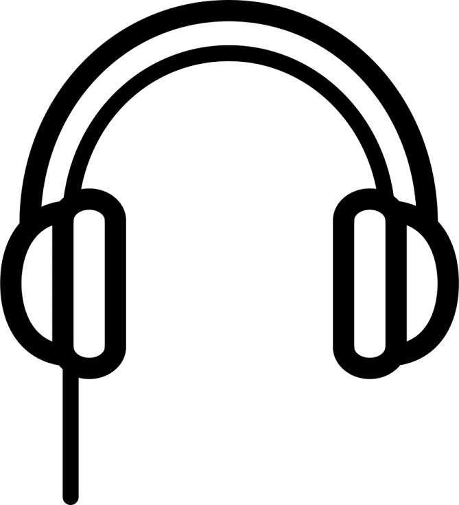 a headset with headphones