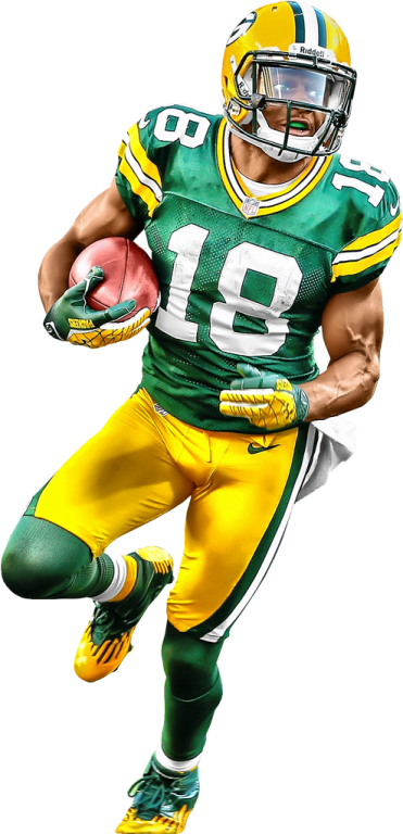 a football player is running with the ball