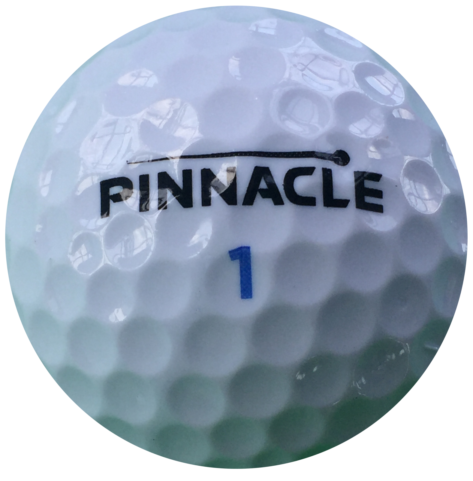 a golf ball with the word pinnacle on it