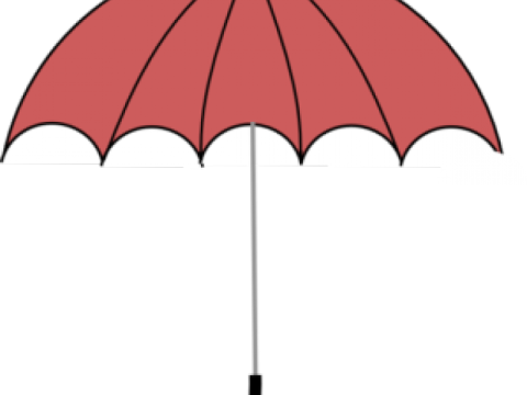 a red umbrella on a white background