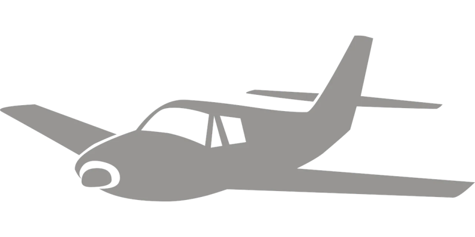 an airplane silhouetted on a white background
