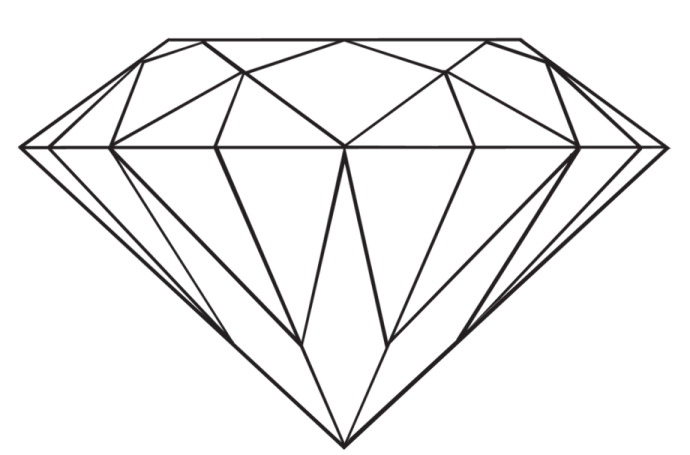 how to draw a diamond