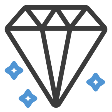 a diamond with diamonds around it