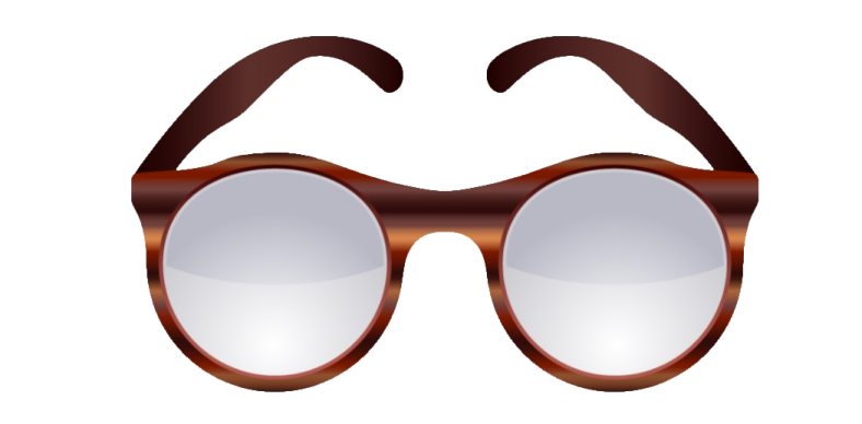 a pair of glasses on a white background