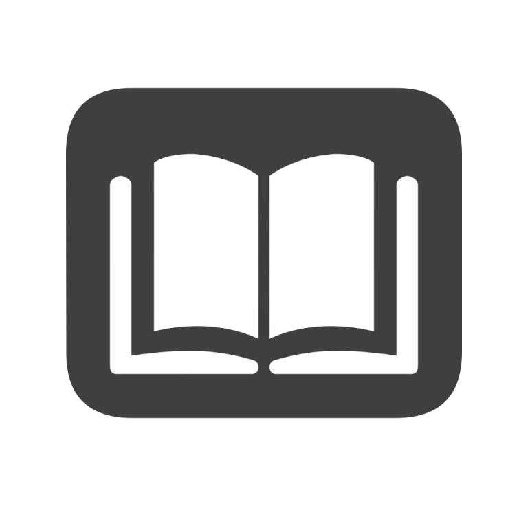 an open book on a white background