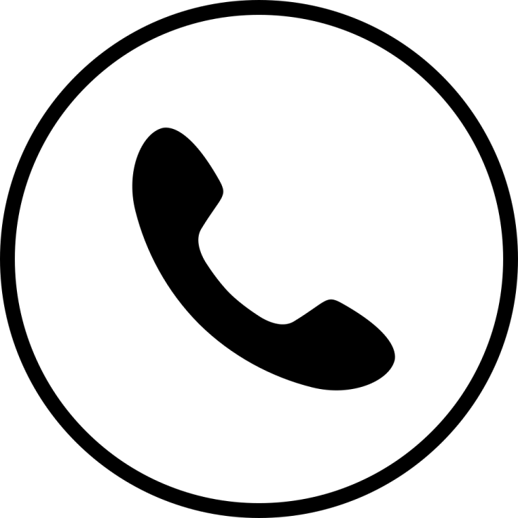 a black and white icon of a phone