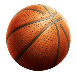 a basketball ball on a white background