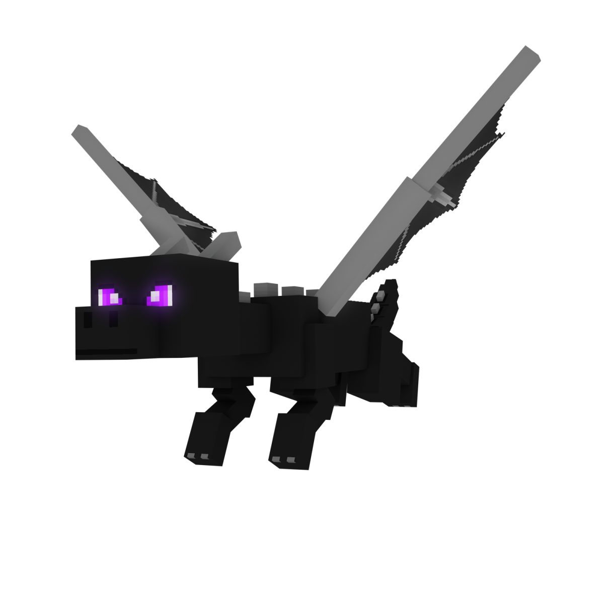 an image of a black dragon with purple eyes