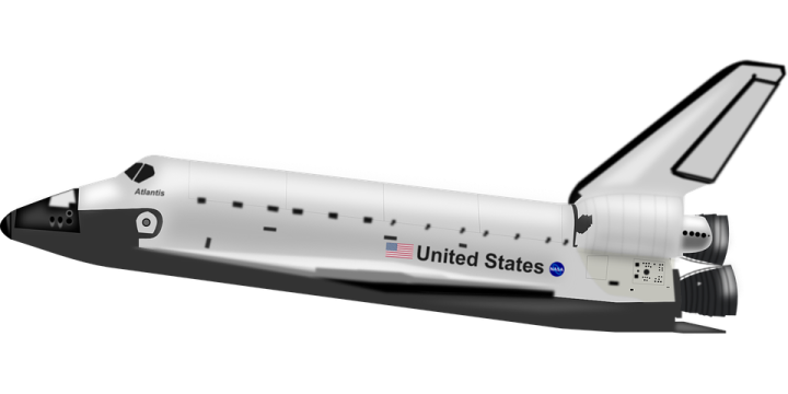 the space shuttle is shown in this image