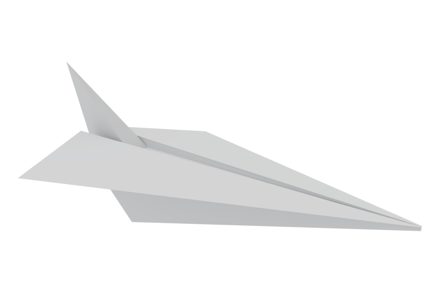 a paper airplane on a white background