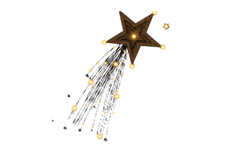 a brown and white star with lights on it