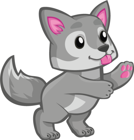 a gray cat with pink ears and paws