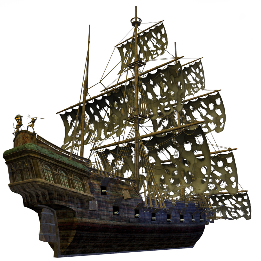 a pirate ship on a white background