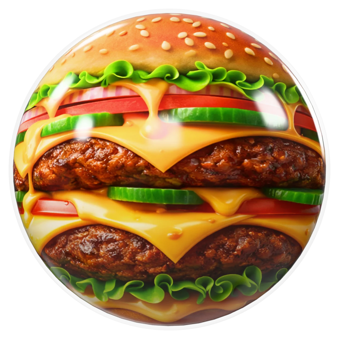 a hamburger with cheese, tomato and lete