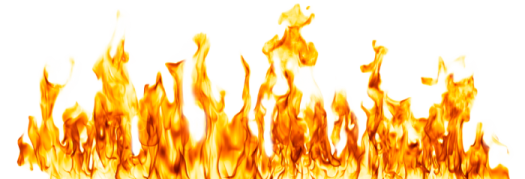 fire flames on a white background
