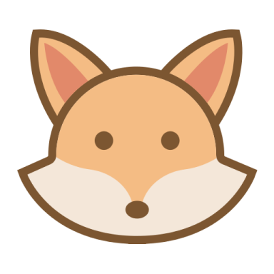 a brown fox with a white face