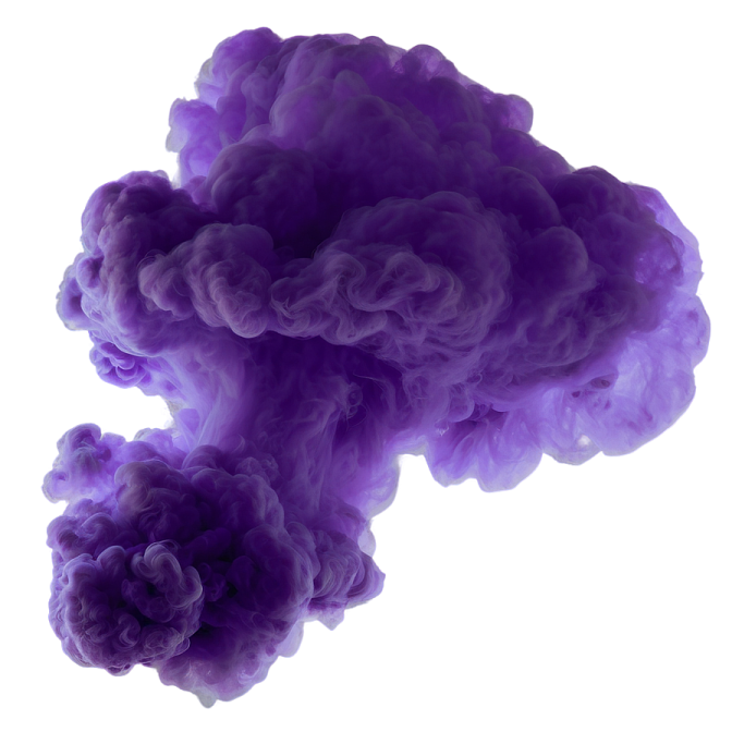 purple smoke on a white background